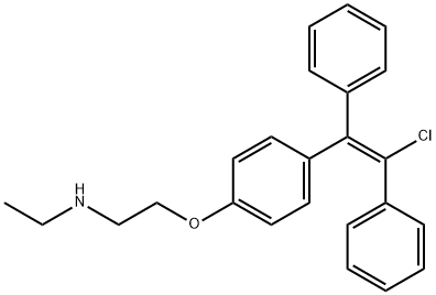 Ethanamine, 2-[4-[(1E)-2-chloro-1,2-diphenylethenyl]phenoxy]-N-ethyl- Structural