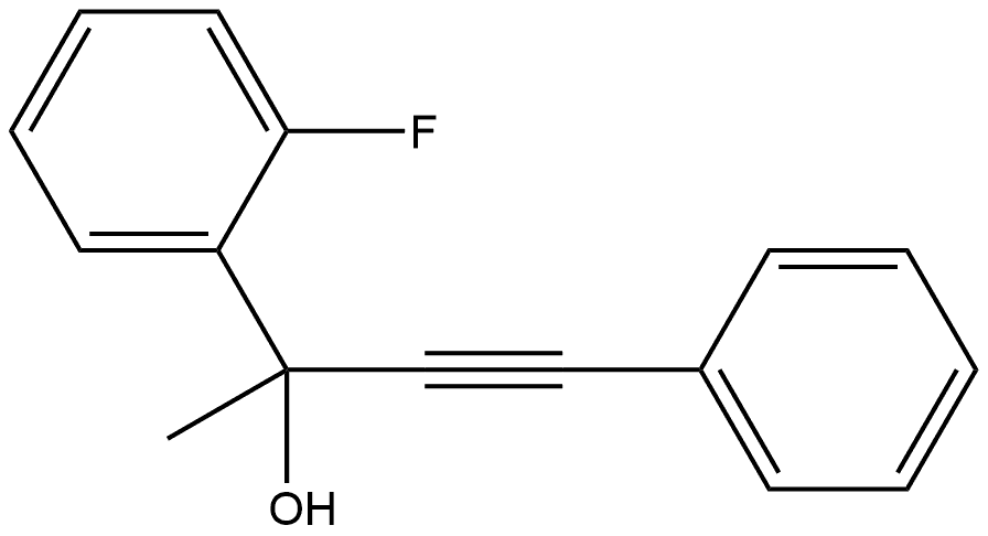 Benzenemethanol, 2-fluoro-α-methyl-α-(2-phenylethynyl)- Structural