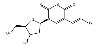 Uridine, 5'-amino-5-[(1E)-2-bromoethenyl]-2',5'-dideoxy- Structural