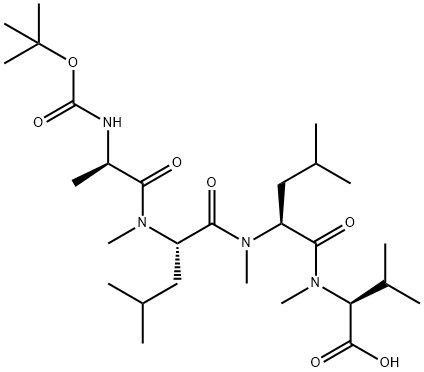 L-Valine, N-[(1,1-dimethylethoxy)carbonyl]-D-alanyl-N-methyl-L-leucyl-N-methyl-L-leucyl-N-methyl- Structural
