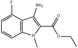ethyl 3-amino-4-fluoro-1-methyl-1H-indole-2-carboxylate Structural