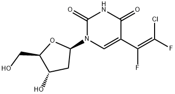 Uridine, 5-[(1E)-2-chloro-1,2-difluoroethenyl]-2'-deoxy- (9CI) Structural