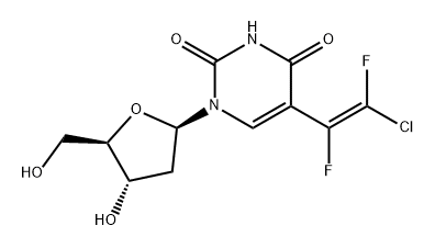 Uridine, 5-[(1Z)-2-chloro-1,2-difluoroethenyl]-2'-deoxy- (9CI) Structural