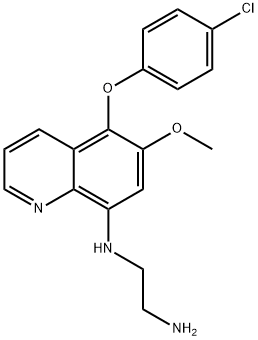 Quinoline, 8-(2-aminoethylamino)-5-(4-chlorophenoxy)-6-methoxy-)- Structural