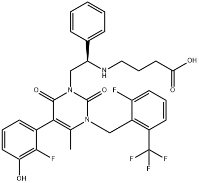 O-Demethyl elagolix sodium Structural