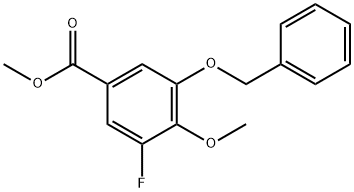 Benzoic acid, 3-fluoro-4-methoxy-5-(phenylmethoxy)-, methyl ester Structural