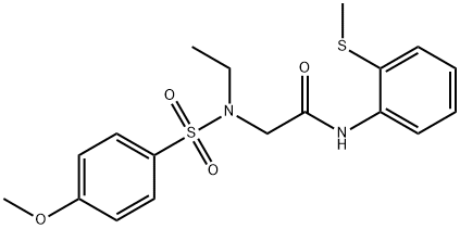 N~2~-ethyl-N~2~-[(4-methoxyphenyl)sulfonyl]-N-[2-(methylsulfanyl)phenyl]glycinamide Structural