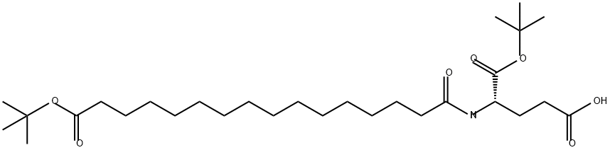 L-Glutamic acid, N-[16-(1,1-dimethylethoxy)-1,16-dioxohexadecyl]-, 1-(1,1-dimethylethyl) ester Structural