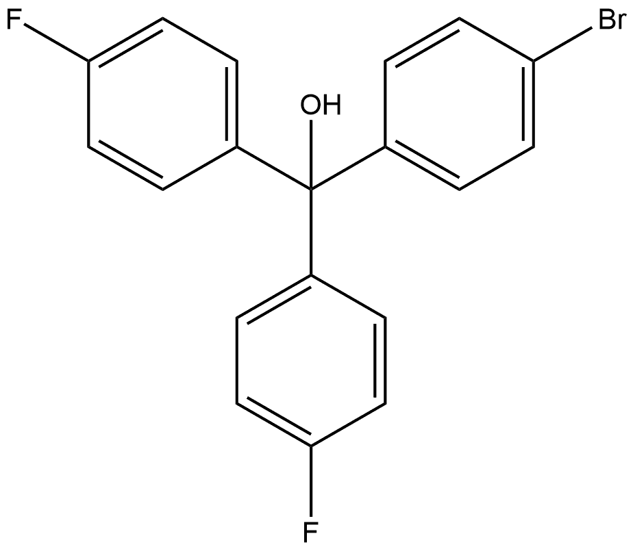 Benzenemethanol, 4-bromo-α,α-bis(4-fluorophenyl)- Structural
