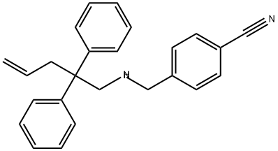 Benzonitrile, 4-[[(2,2-diphenyl-4-penten-1-yl)amino]methyl]- Structural