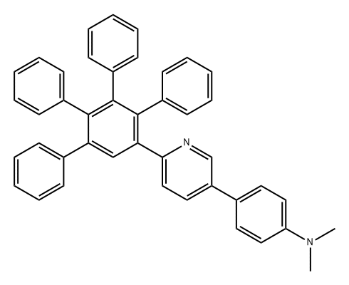 Benzenamine, 4-[6-(5',6'-diphenyl[1,1':2',1''-terphenyl]-3'-yl)-3-pyridinyl]-N,N-dimethyl- (9CI) Structural