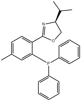 Oxazole, 2-[2-(diphenylphosphino)-4-methylphenyl]-4,5-dihydro-4-(1-methylethyl)-, (4S)- Structural