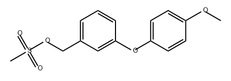 Benzenemethanol, 3-(4-methoxyphenoxy)-, 1-methanesulfonate Structural