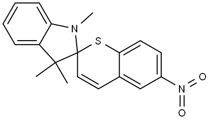 Spiro[2H-1-benzothiopyran-2,2'-[2H]indole], 1',3'-dihydro-1',3',3'-trimethyl-6-nitro- Structural