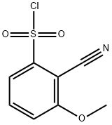 Benzenesulfonyl chloride, 2-cyano-3-methoxy- Structural