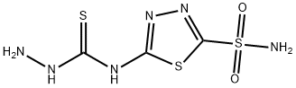 Hydrazinecarbothioamide, N-[5-(aminosulfonyl)-1,3,4-thiadiazol-2-yl]- Structural