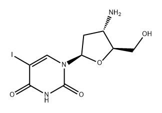Uridine, 3'-amino-2',3'-dideoxy-5-iodo- (9CI) Structural