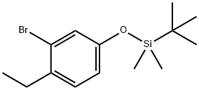 Benzene, 2-bromo-4-[[(1,1-dimethylethyl)dimethylsilyl]oxy]-1-ethyl- Structural