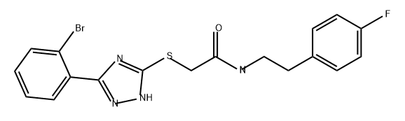 Acetamide, 2-[[3-(2-bromophenyl)-1H-1,2,4-triazol-5-yl]thio]-N-[2-(4-fluorophenyl)ethyl]- Structural