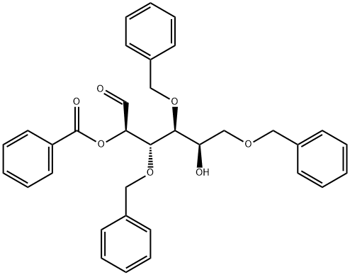 D-Galactose, 3,4,6-tris-O-(phenylmethyl)-, 2-benzoate Structural