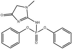 Phosphoramidic acid, N-(4,5-dihydro-1-methyl-4-oxo-1H-imidazol-2-yl)-, diphenyl ester Structural