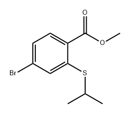 Benzoic acid, 4-bromo-2-[(1-methylethyl)thio]-, methyl ester Structural