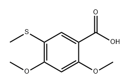 Benzoic acid, 2,4-dimethoxy-5-(methylthio)- Structural