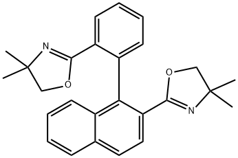 Oxazole, 2-[2-[2-(4,5-dihydro-4,4-dimethyl-2-oxazolyl)-1-naphthalenyl]phenyl]-4,5-dihydro-4,4-dimethyl- Structural