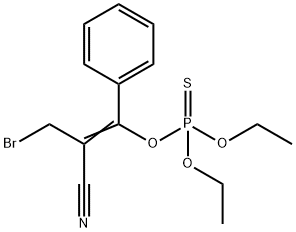 Phosphorothioic acid, O-(3-bromo-2-cyano-1-phenyl-1-propen-1-yl) O,O-diethyl ester Structural