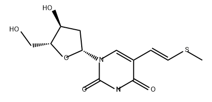 Uridine, 2'-deoxy-5-[(1E)-2-(methylthio)ethenyl]- (9CI) Structural