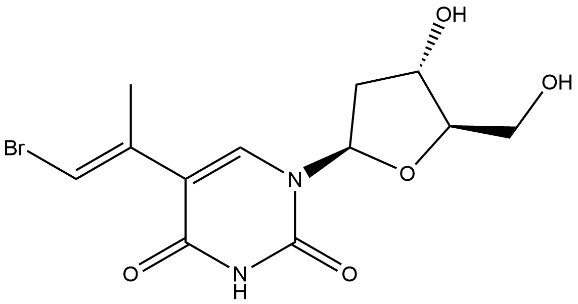 Uridine, 5-[(1E)-2-bromo-1-methylethenyl]-2'-deoxy- (9CI) Structural