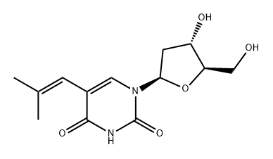 Uridine, 2'-deoxy-5-(2-methyl-1-propen-1-yl)- Structural