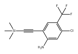 Benzenamine, 5-chloro-4-(trifluoromethyl)-2-[2-(trimethylsilyl)ethynyl]- Structural