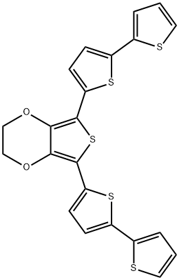 Thieno[3,4-b]-1,4-dioxin, 5,7-bis([2,2'-bithiophen]-5-yl)-2,3-dihydro- Structural