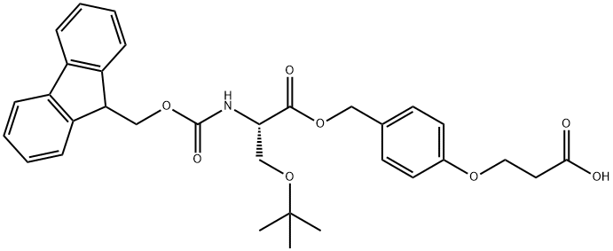 Fmoc-l-ser(tbu)-o-ch2-ph-och2-ch2-cooh Structural