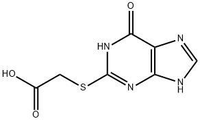 Acetic acid, 2-[(6,9-dihydro-6-oxo-1H-purin-2-yl)thio]- Structural