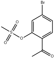 Ethanone, 1-[4-bromo-2-[(methylsulfonyl)oxy]phenyl]- Structural