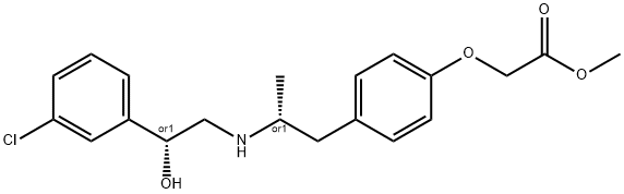 Acetic acid, 2-[4-[(2R)-2-[[(2R)-2-(3-chlorophenyl)-2-hydroxyethyl]amino]propyl]phenoxy]-, methyl ester, rel- Structural