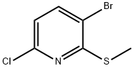 Pyridine, 3-bromo-6-chloro-2-(methylthio)- Structural