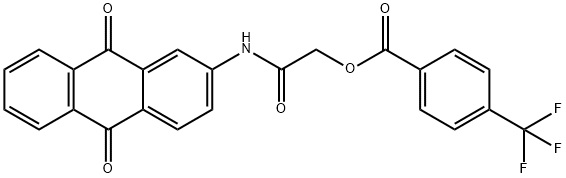 Benzoic acid, 4-(trifluoromethyl)-, 2-[(9,10-dihydro-9,10-dioxo-2-anthracenyl)amino]-2-oxoethyl ester Structural