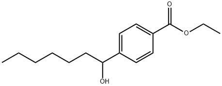 Benzoic acid, 4-(1-hydroxyheptyl)-, ethyl ester Structural