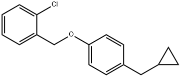 Benzene, 1-chloro-2-[[4-(cyclopropylmethyl)phenoxy]methyl]- Structural