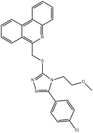 Phenanthridine, 6-[[[5-(4-chlorophenyl)-4-(2-methoxyethyl)-4H-1,2,4-triazol-3-yl]thio]methyl]- Structural