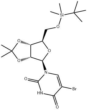 Uridine, 5-bromo-5'-O-[(1,1-dimethylethyl)dimethylsilyl]-2',3'-O-(1-methylethylidene)- Structural