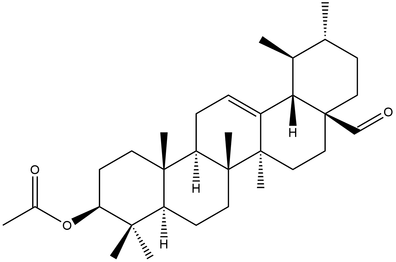 Urs-12-en-28-al, 3-(acetyloxy)-, (3β)- Structural