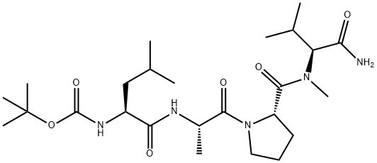 L-Valinamide, N-[(1,1-dimethylethoxy)carbonyl]-L-leucyl-L-alanyl-L-prolyl-N-methyl- (9CI) Structural