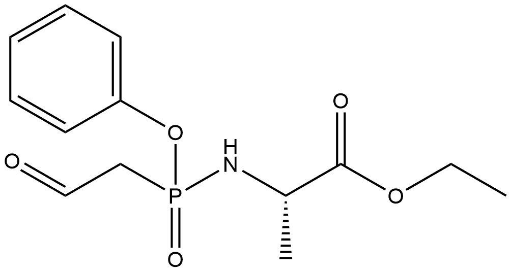 L-Alanine, N-[(2-oxoethyl)phenoxyphosphinyl]-, ethyl ester Structural