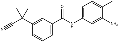 Benzamide, N-(3-amino-4-methylphenyl)-3-(1-cyano-1-methylethyl)- Structural