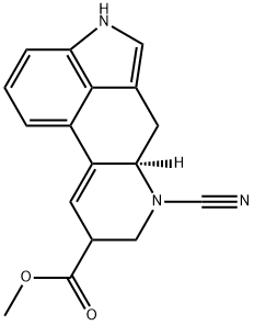 Ergoline-8-carboxylic acid, 6-cyano-9,10-didehydro-, methyl ester (9CI) Structural