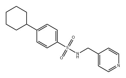 Benzenesulfonamide, 4-cyclohexyl-N-(4-pyridinylmethyl)- Structural